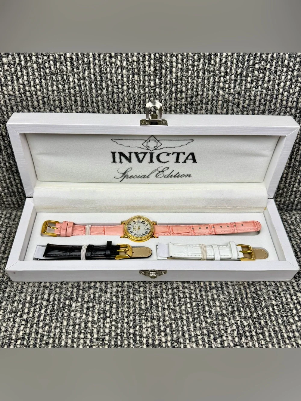 Invicta Wildflower 13968 Women’s Watch 3 Leather Straps Box NEW Untested